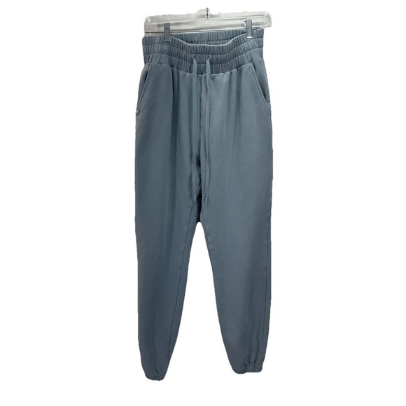 POPFLEX Pants - Women's POPFLEX Cloud Sweatpants size M Thick Terry Gym Jogger Soft blue gray